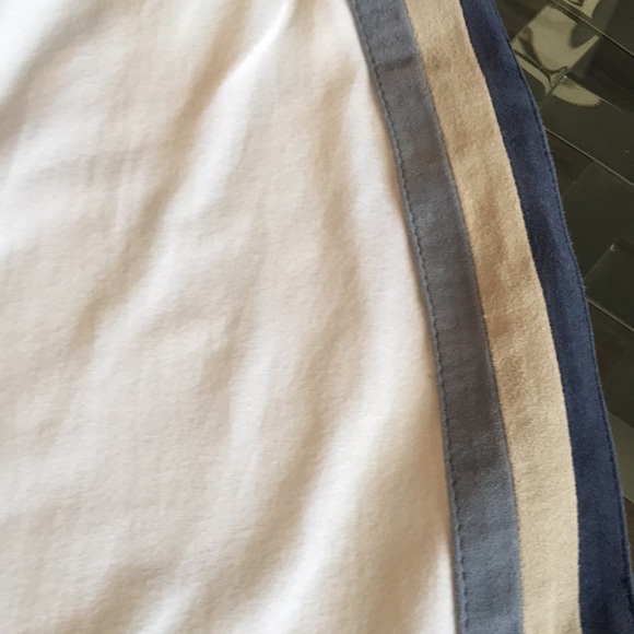 Brooke & Goldie joggers. NWOT White stretchy fabric with tri-color suede. Size M - Picture 3 of 6